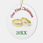 Erste Weihnachten Keramik Ornament (Links)