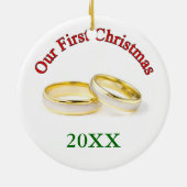 Erste Weihnachten Keramik Ornament (Hinten)