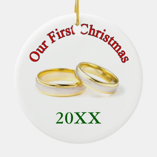 Erste Weihnachten Keramik Ornament (Hinten)