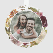 Erste Weihnachten mit Floral Ornament (Rückseite)