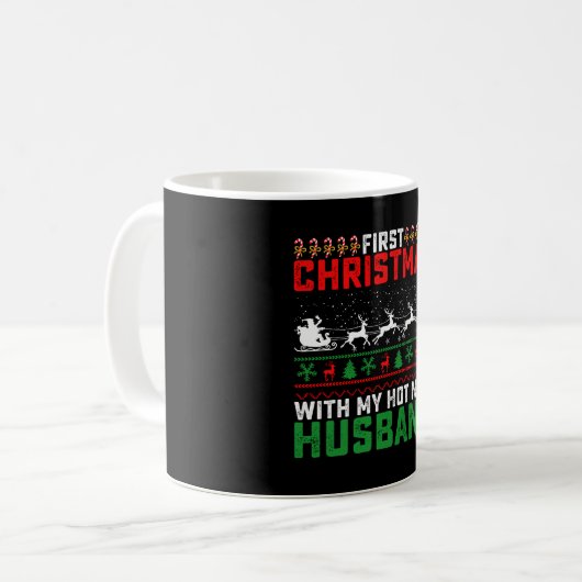 Erste Weihnachten mit meinem heißen neuen Ehemann  Kaffeetasse (Vorderseite Links)