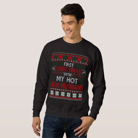 Erste Weihnachten mit meinem heißen neuen Ehemann Sweatshirt (Vorne ganz)