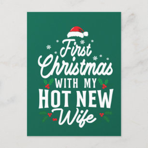 Erste Weihnachten mit meiner heißen neuen Ehefrau Postkarte