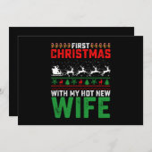 Erste Weihnachten mit meiner neuen Ehefrau-Familie Einladung (Vorne/Hinten)