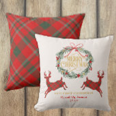 Erste Weihnachten Mr. & Mrs. Red Kariert Pillow Kissen