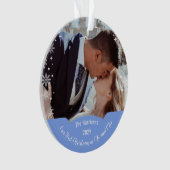 Erste Weihnachten Mr. & Mrs. Snowflakes Foto Ornament (Vorderseite)