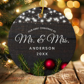 Erste Weihnachten Mr. Red Pine String Lights Keramik Ornament