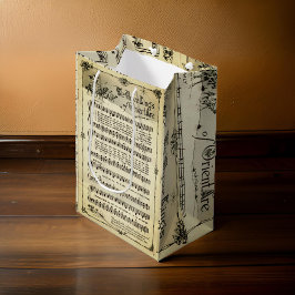 Erste Weihnachten-Musikblatt-Geschenktasche Mittlere Geschenktüte