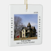 Erste Weihnachten Neue Zuhause Custom Foto Keramik Keramikornament (Rechts)