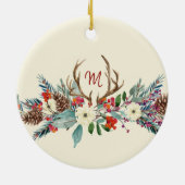 Erste Weihnachten neue Zuhause-Familie rustikal Keramik Ornament (Hinten)