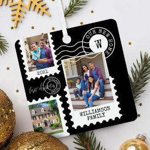 Erste Weihnachten Neue Zuhause Fun Postage Briefma Ornament Aus Metall