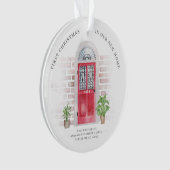 Erste Weihnachten Neue Zuhause Red Door Chic Feier Ornament (Vorderseite)
