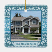 Erste Weihnachten Neue Zuhause Snowflake Imitate S Keramikornament (Rückseite)