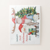Erste Weihnachten Niedlich Santa & Helfer Personal Puzzle (Vertikal)