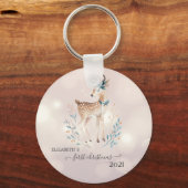 Erste Weihnachten, Niedlicher Hirschurlaub Schlüsselanhänger (Vorderseite)