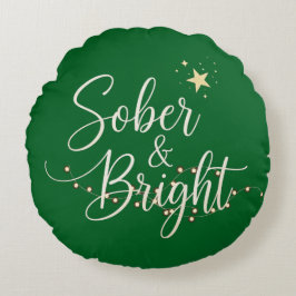 Erste Weihnachten nüchtern Rundes Kissen