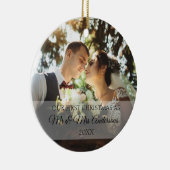 Erste Weihnachten - Personalisiert Keramik Ornament (Rechts)