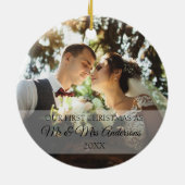 Erste Weihnachten - Personalisiert Keramik Ornament (Hinten)