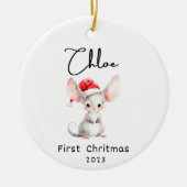 Erste Weihnachten, Personalisierter Name des Babys Keramik Ornament (Vorne)