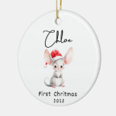 Erste Weihnachten, Personalisierter Name des Babys Keramik Ornament (Links)