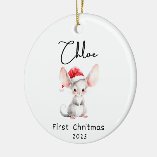 Erste Weihnachten, Personalisierter Name des Babys Keramik Ornament (Links)