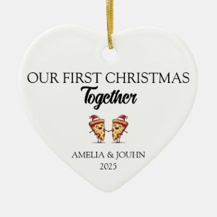 Erste Weihnachten Pizza, Personalisierte Pizza Keramik Ornament