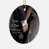 Erste Weihnachten Romantisch und elegant Keramik Ornament (Rechts)