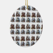 Erste Weihnachten Schöne Weihnachtsbauten Keramik Ornament (Rechts)