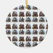 Erste Weihnachten Schöne Weihnachtsbauten Keramik Ornament (Vorne)