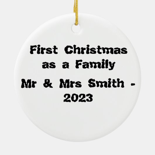 Erste Weihnachten Schöne Weihnachtsbauten Keramik Ornament (Hinten)