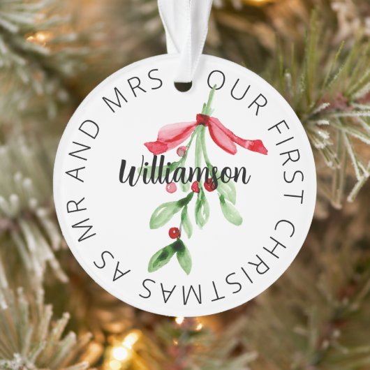 Erste Weihnachten und Mr. und Mrs. Custom Ornament (Baum)