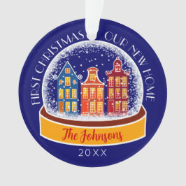 Erste Weihnachten Unsere neue Zuhause Snowglocke W Ornament