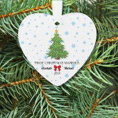Erste Weihnachten Verheiratet 2024 Custom Couple A Ornament