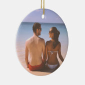 Erste Weihnachten Verheiratet als Herr & Mrs. FOTO Keramik Ornament (Rechts)