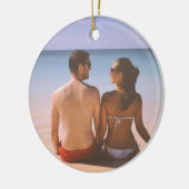 Erste Weihnachten Verheiratet als Herr & Mrs. FOTO Keramik Ornament (Links)