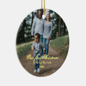 Erste Weihnachten Verheiratet als Herr & Mrs. FOTO Keramik Ornament (Rechts)