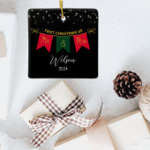 Erste Weihnachten Verheiratet als Mr. und Mrs. Keramikornament