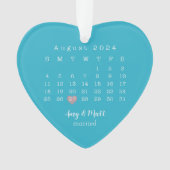 Erste Weihnachten Verheiratet mit Date & Foto im H Ornament (Vorderseite)