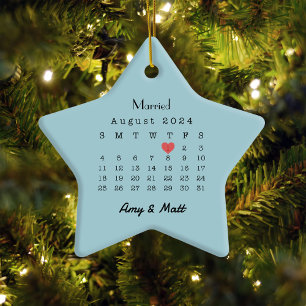 Erste Weihnachten Verheiratet mit Date & Foto im H Ornament