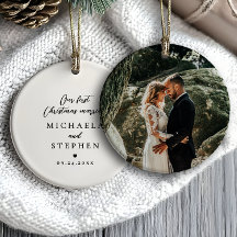 Erste Weihnachten Verheiratet Modernes Minimalisti