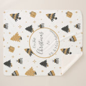 Erste Weihnachten Verheiratet Mr. und Mrs. Custom Sherpadecke (Vorderseite (Horizontal))