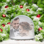 Erste Weihnachten Verheiratet und frohe Fotos Cust Schneekugeln (Weihnachten)