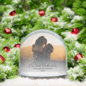 Erste Weihnachten Verheirateten Niedlichen Couple Schneekugeln (Weihnachten)