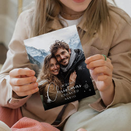 Erste Weihnachten Verlobt Happy Couple Foto