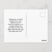 Erste Weihnachten Verlobt Happy Couple Foto Postkarte (Rückseite)