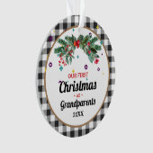 Erste Weihnachten von Großeltern mit eigener Marke Ornament (Vorderseite)