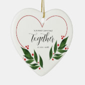 Erste Weihnachten - Weihnachtsgeschenk für das Paa Keramik Ornament (Rechts)