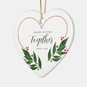 Erste Weihnachten - Weihnachtsgeschenk für das Paa Keramik Ornament (Links)