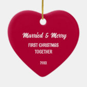 Erste Weihnachten zusammen. Custom Keramikornament (Hinten)