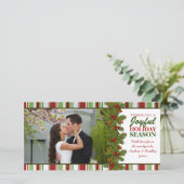 Erste Weihnachten zusammen Feiertage Fotokarte (Stehend Vorderseite)